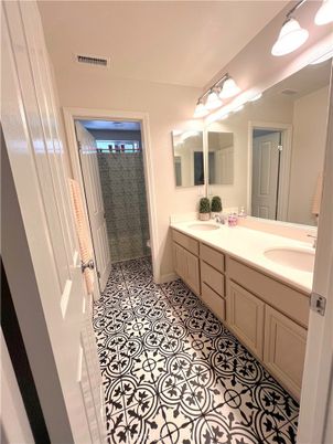 Bathroom, Dual Sink Vanities, Glass Shower, Interior