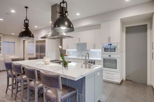 Interior, Kitchen, Pendant Lights, Recessed Lighting, Stainless Steel Appliances