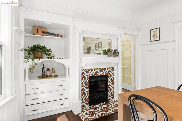 Fireplace, Interior, Wood Texture Flooring