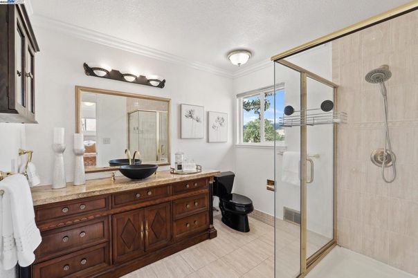 Bathroom, Dual Sink Vanities, Glass Shower, Interior