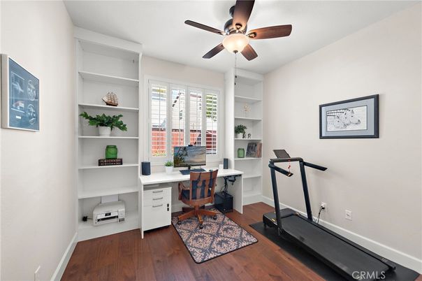 Fitness Equipment, Home Office, Interior, Wood Texture Flooring