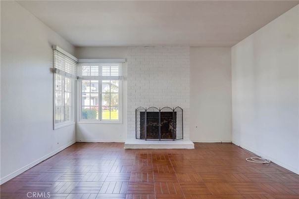 Empty room, Fireplace, Interior, Wood Texture Flooring
