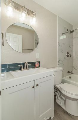 Bathroom, Interior, Marble Walls, Wood Texture Flooring