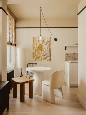 Interior, Pendant Lights, Wood Texture Flooring