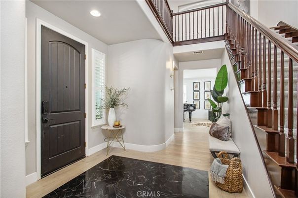 Interior, Marble, Recessed Lighting, Wood Texture Flooring