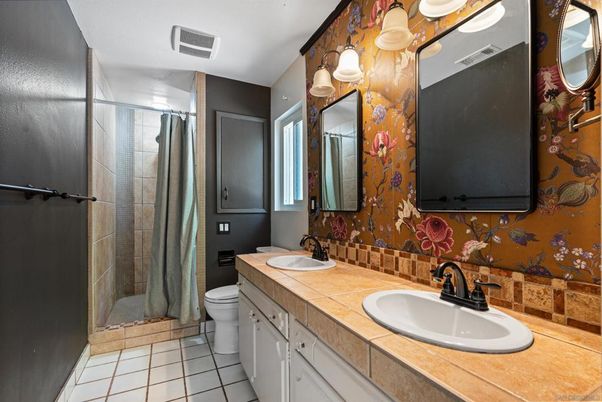 Bathroom, Dual Sink Vanities, Interior, Tile Countertops