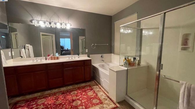 Bathroom, Dual Sink Vanities, Glass Shower, Interior