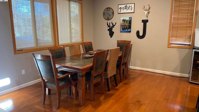 Dining room, Interior, Wood Texture Flooring