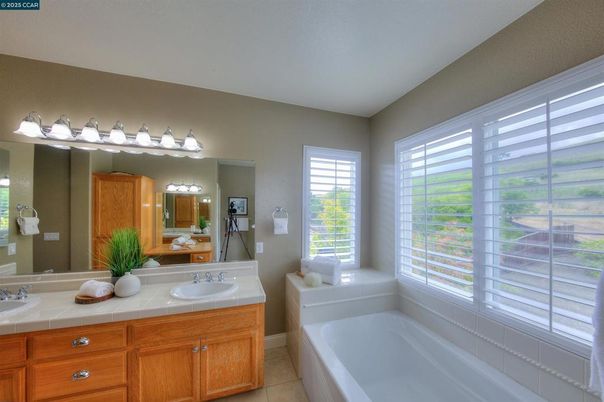 Bathroom, Dual Sink Vanities, Interior, Tile Countertops