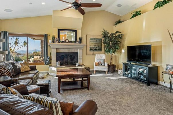 Fireplace, Interior, Living room, Recessed Lighting