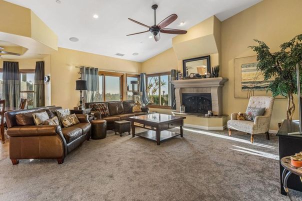 Fireplace, Interior, Living room, Recessed Lighting