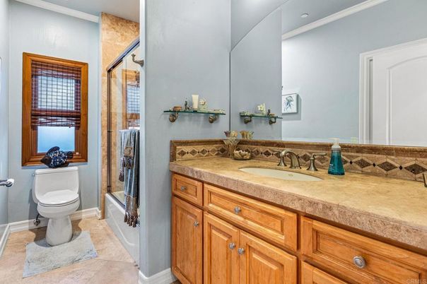 Bathroom, Interior, Recessed Lighting, Tile Countertops