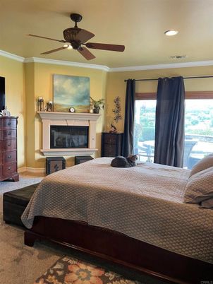 Bedroom, Fireplace, Interior, Recessed Lighting