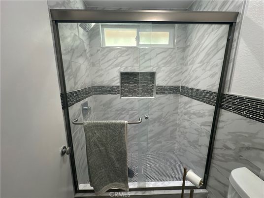 Bathroom, Glass Shower, Interior, Marble Walls