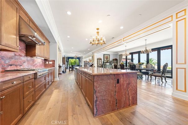 Chandelier, Dining room, Interior, Kitchen, Recessed Lighting, Wood Texture Flooring