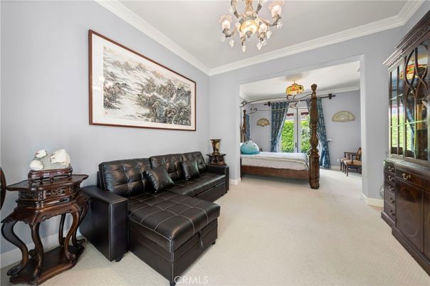 Bedroom, Chandelier, Interior