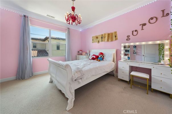 Bedroom, Chandelier, Interior