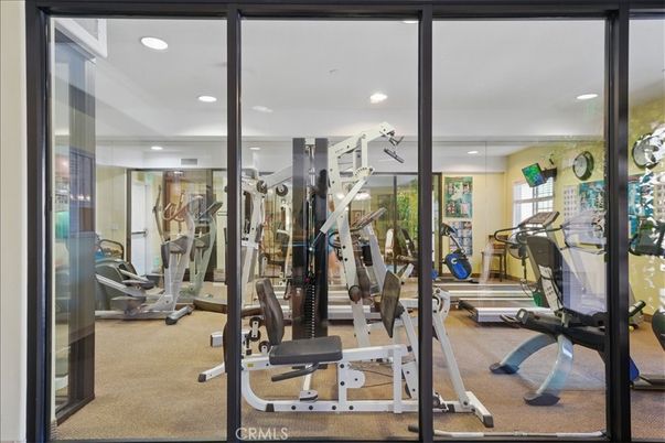 Fitness Equipment, Gym, Interior, Recessed Lighting