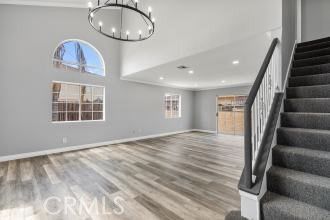 Chandelier, Empty room, Interior, Pendant Lights, Recessed Lighting, Wood Texture Flooring
