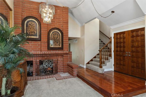 Dining room, Fireplace, Interior, Living room, Pendant Lights, Piano