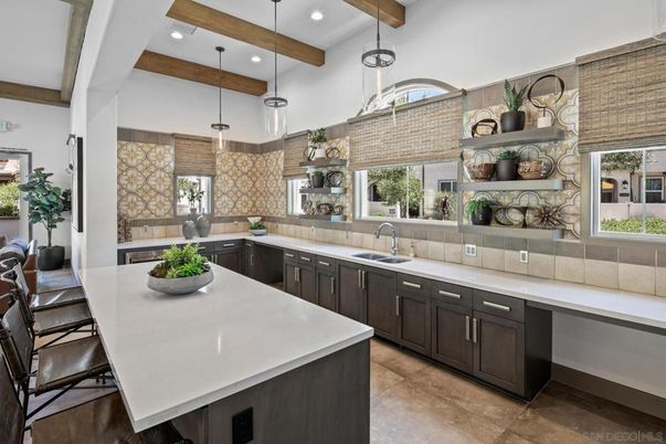 Interior, Kitchen, Pendant Lights, Recessed Lighting, Stainless Steel Appliances, Wooden Beams