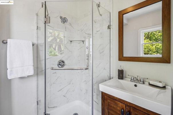 Bathroom, Glass Shower, Interior, Marble Walls