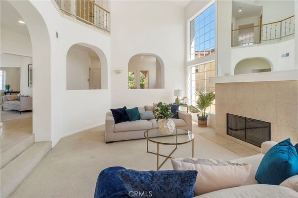 Fireplace, Interior, Living room, Recessed Lighting