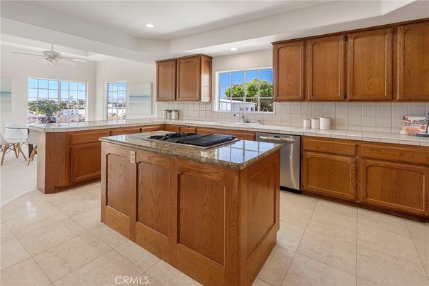Interior, Kitchen, Recessed Lighting, Tile Countertops