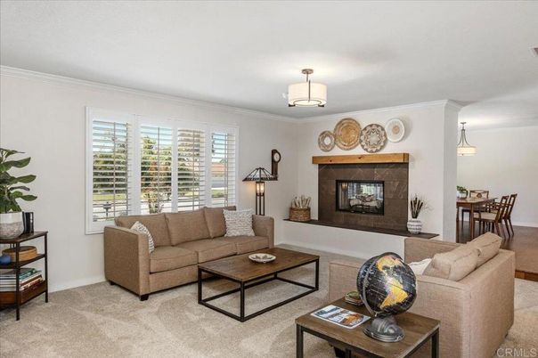 Dining room, Fireplace, Interior, Living room, Pendant Lights