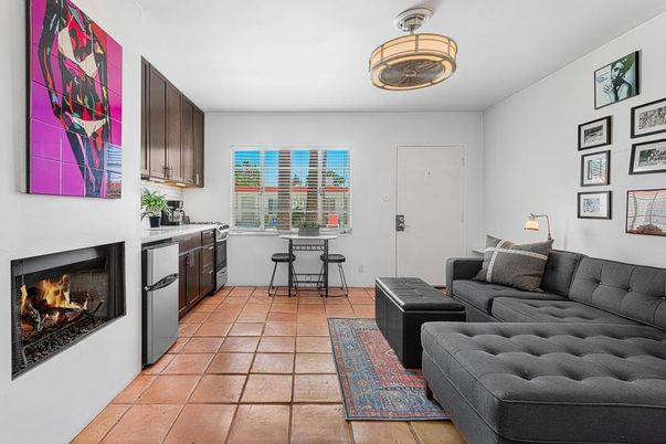 Fireplace, Interior, Kitchen, Living room