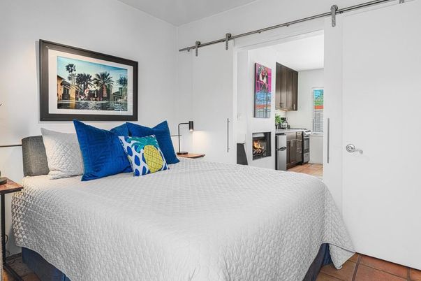 Fireplace, Interior, Kitchen, Living room, Recessed Lighting, Stainless Steel Appliances