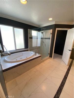 Bathroom, Glass Shower, Interior, Marble, Recessed Lighting
