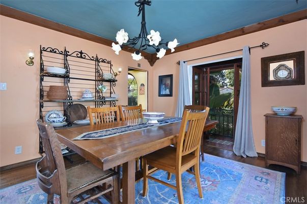 Chandelier, Dining room, Interior, Wood Texture Flooring