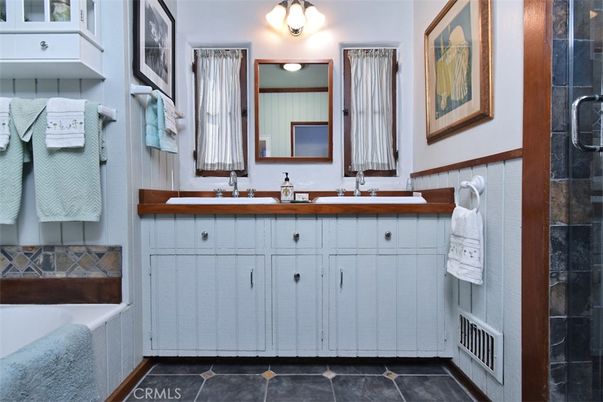 Bathroom, Dual Sink Vanities, Glass Shower, Interior