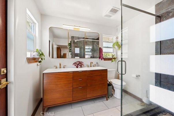 Bathroom, Dual Sink Vanities, Glass Shower, Interior