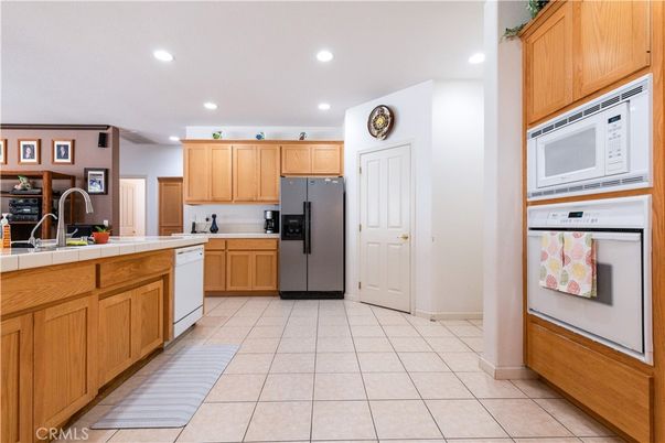 Interior, Kitchen, Recessed Lighting, Tile Countertops