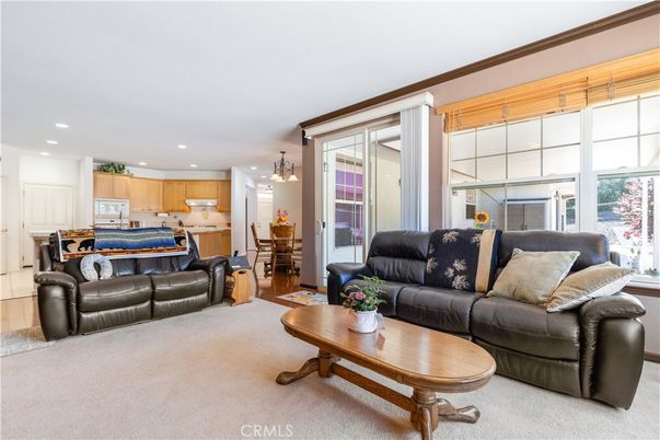 Chandelier, Dining room, Interior, Kitchen, Living room, Recessed Lighting, Stainless Steel Appliances
