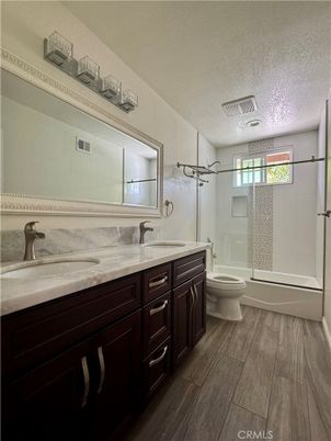 Bathroom, Dual Sink Vanities, Interior, Wood Texture Flooring
