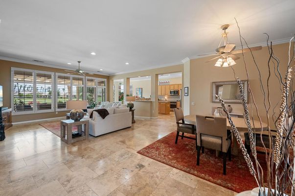 Dining room, Interior, Kitchen, Living room, Recessed Lighting