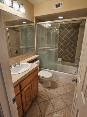 Bathroom, Glass Shower, Interior, Recessed Lighting, Tile Countertops