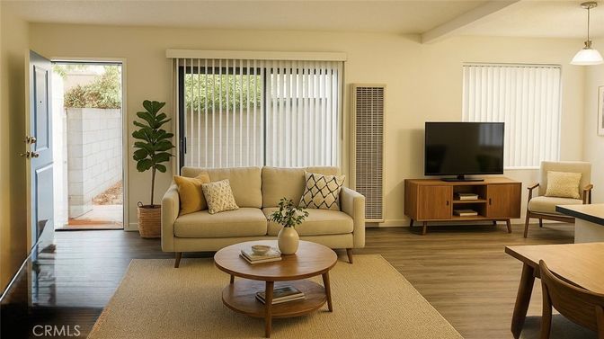 Interior, Living room, Pendant Lights, Wood Texture Flooring