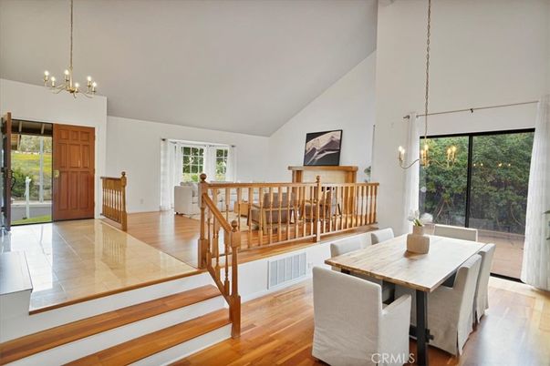 Chandelier, Dining room, Interior, Pendant Lights, Wood Texture Flooring