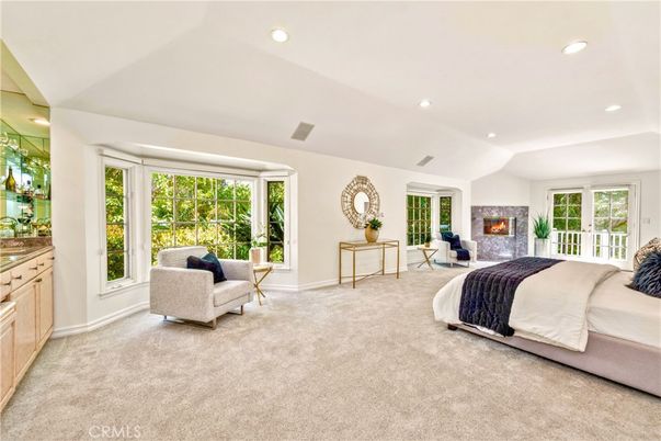 Bedroom, Fireplace, Interior, Recessed Lighting