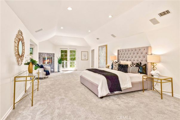 Bedroom, Fireplace, Interior, Recessed Lighting