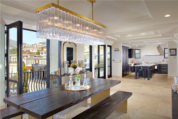 Chandelier, Dining room, Interior, Kitchen, Recessed Lighting