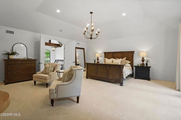 Bedroom, Chandelier, Interior, Recessed Lighting