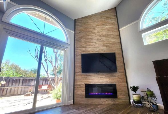 Fireplace, Interior, Wood Texture Flooring