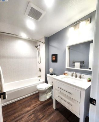 Bathroom, Interior, Wood Texture Flooring