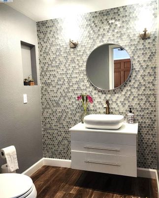 Bathroom, Interior, Wood Texture Flooring