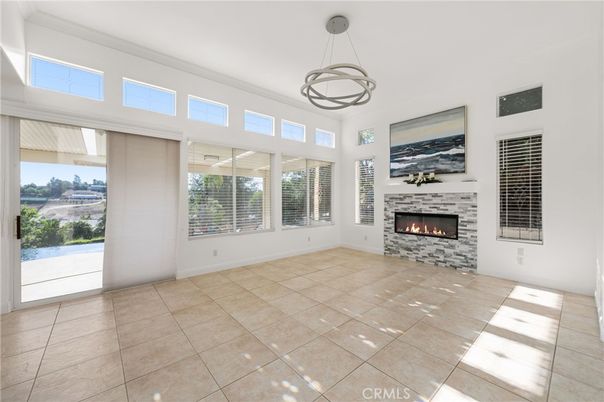 Empty room, Fireplace, Interior, Pendant Lights